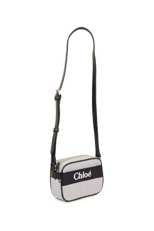 Borsa a spalla in cotone blu navy CHLOE' KIDS | C20428859